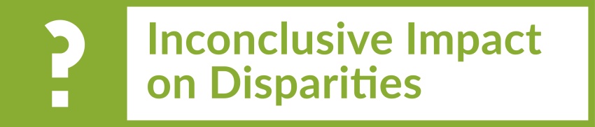 Disparity Rating Icon - Inconclusive Impact on Disparities