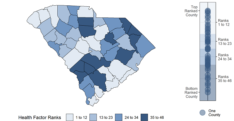 2022 South Carolina Health Factor Ranks and Scores