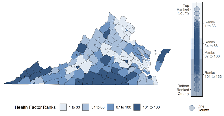 2022 Virginia Health Factor Ranks and Scores