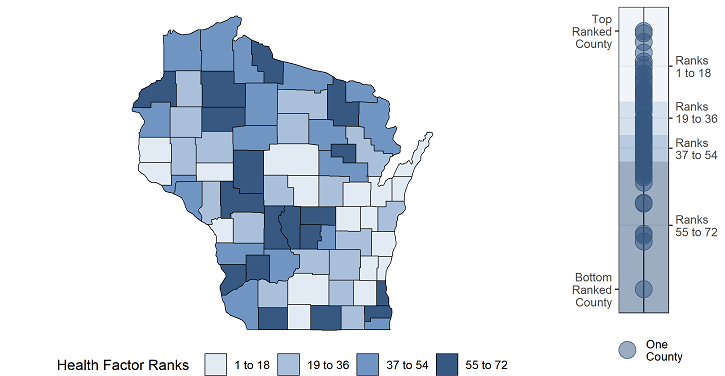 2022 Wisconsin Health Factor Ranks and Scores