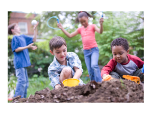 Kids playing outside 