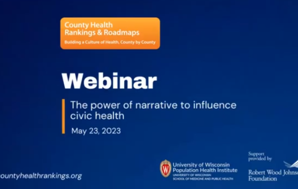 Cover photo of "The power of narrative to influence civic health"