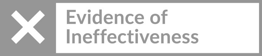 Evidence Rating Icon - Evidence of Ineffectiveness 