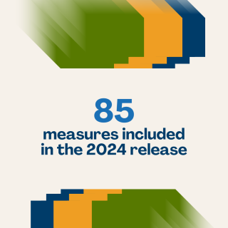 Graphic reads "85 measures included in the 2024 release"